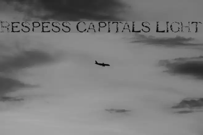 Respess Capitals Light फ़ॉन्ट examples