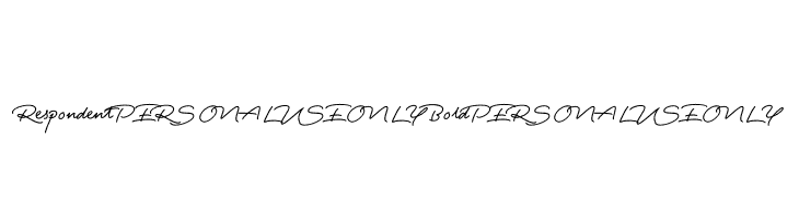 Respondent PERSONAL USE ONLY Bold PERSONAL USE ONLY  Frei Schriftart Herunterladen