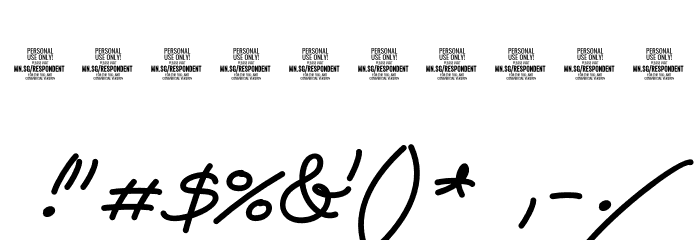 Respondent PERSONAL USE ONLY Bold PERSONAL USE ONLY Font OTHER CHARS