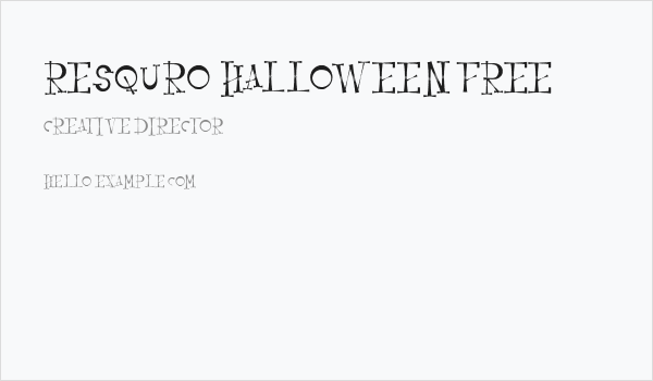 Resquro Halloween FREE Business Card