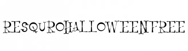 ResquroHalloweenFREE  Free Fonts Download