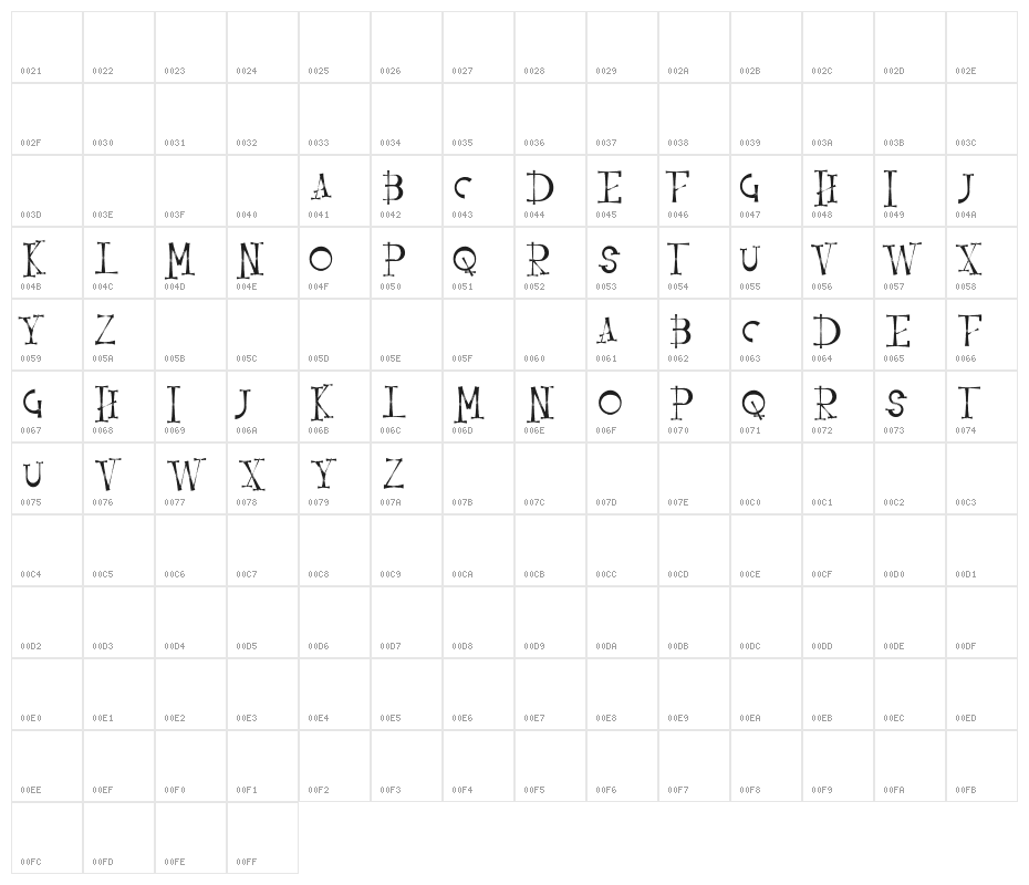ResquroHalloweenFREE Character Map