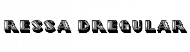 Ressa 3D Regular  font caratteri gratis