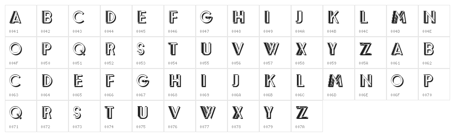 Ressha Light Character Map