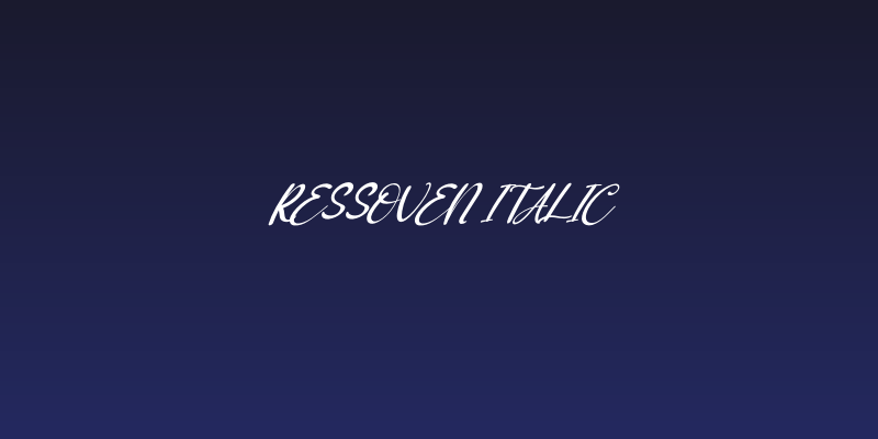 Ressoven Italic Social Header