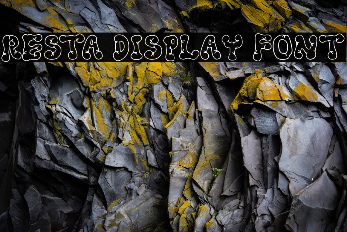 Resta Display Font Font examples