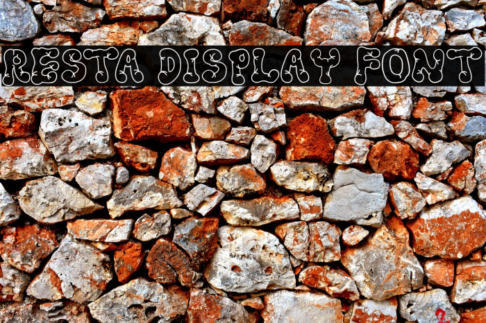 Resta Display Font Font examples