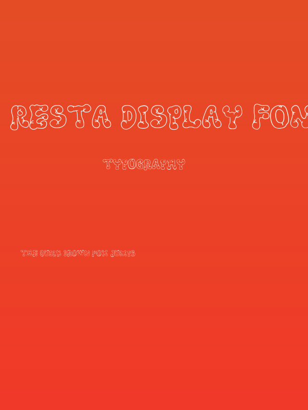 Resta Display Font Poster