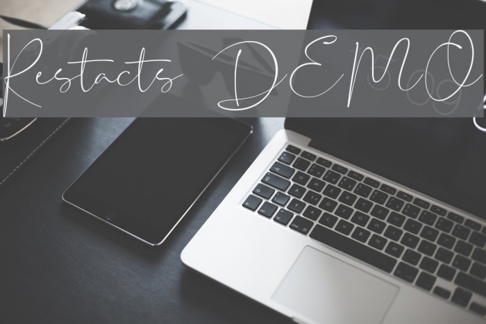 Restacts DEMO Font examples