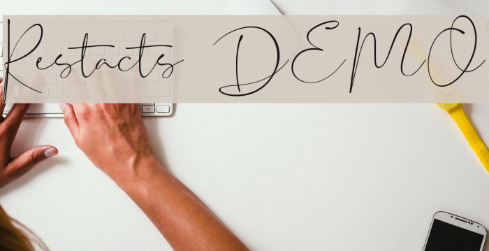 Restacts DEMO Font examples