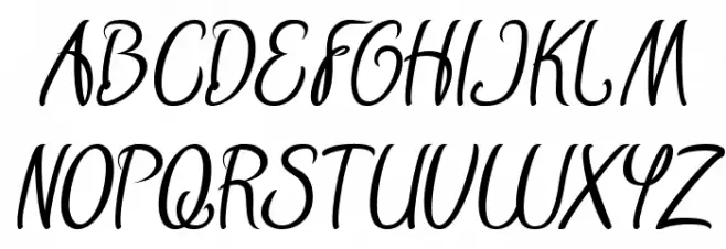 Restaurant Italic Font UPPERCASE