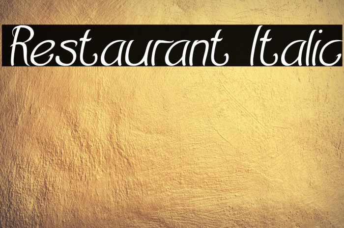 Restaurant Italic Example 1