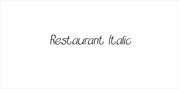 Restaurant Italic Logo