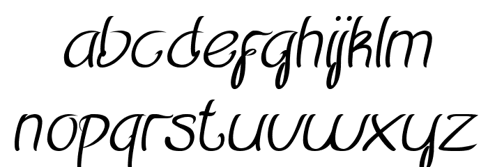 Restaurant Italic Font LOWERCASE