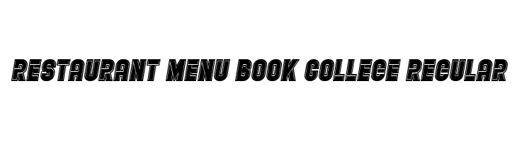 Restaurant Menu Book College Regular  les polices de caractères gratuit tlcharger