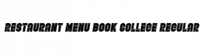 Restaurant Menu Book College Regular  フリーフォントのダウンロード