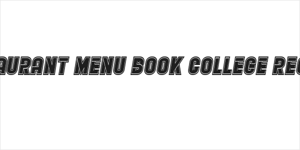 Restaurant Menu Book College Regular Logo