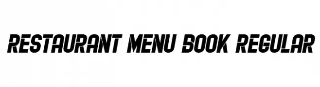 Restaurant Menu Book Regular  フリーフォントのダウンロード