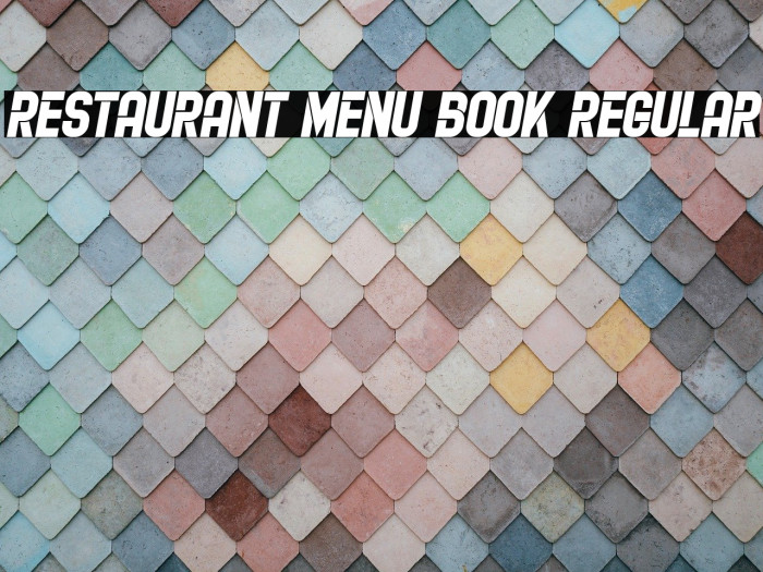 Restaurant Menu Book Regular Font FFonts Net