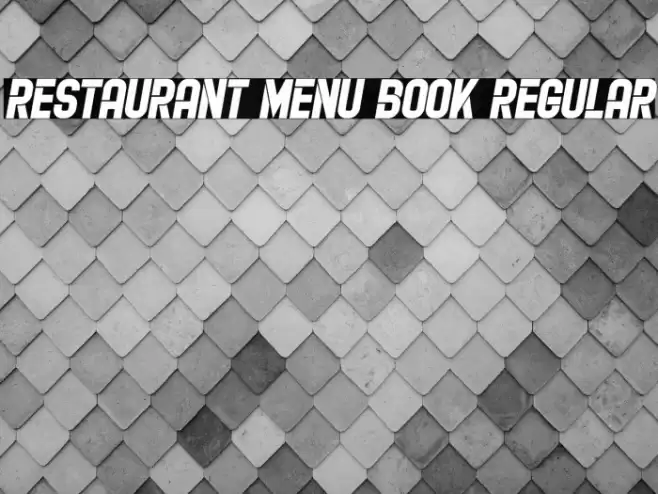 Restaurant Menu Book Regular Font examples