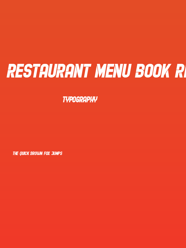 Restaurant Menu Book Regular Poster
