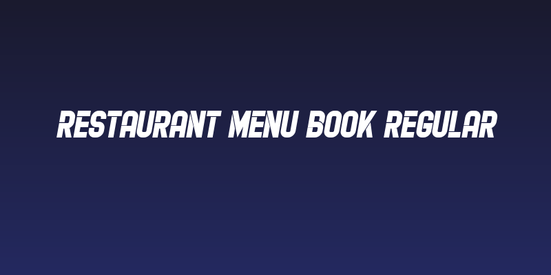 Restaurant Menu Book Regular Social Header