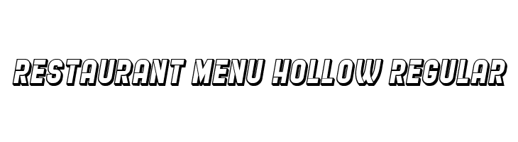 Restaurant Menu Hollow Regular  नि: शुल्क फ़ॉन्ट्स डाउनलोड