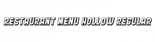 Restaurant Menu Hollow Regular  les polices de caractères gratuit tlcharger