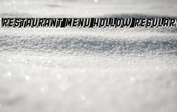 Restaurant Menu Hollow Regular Font examples