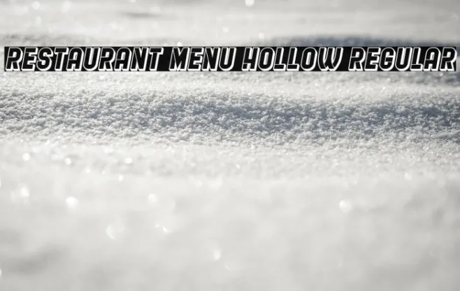 Restaurant Menu Hollow Regular Example 1