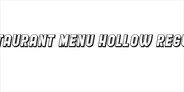 Restaurant Menu Hollow Regular Logo