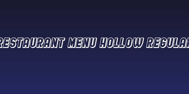 Restaurant Menu Hollow Regular Social Header