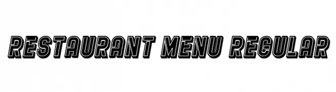 Restaurant Menu Regular  les polices de caractères gratuit tlcharger
