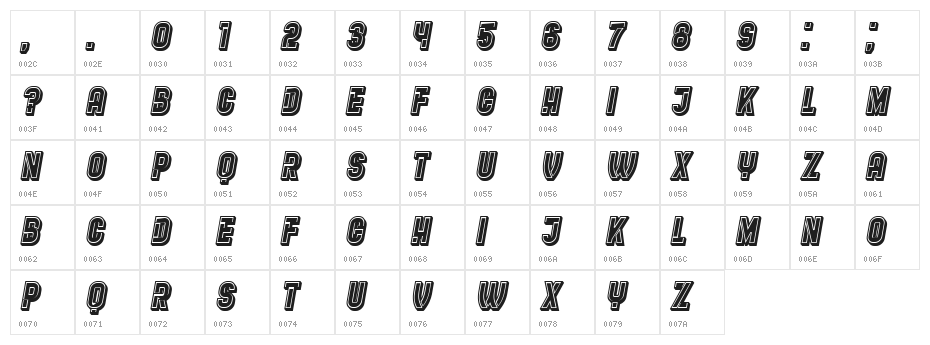Restaurant Menu Regular Character Map