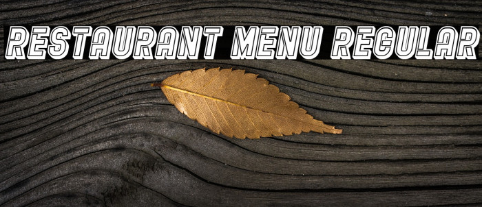 Restaurant Menu Regular Example 1