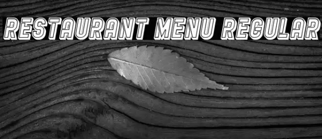 Restaurant Menu Regular Font examples