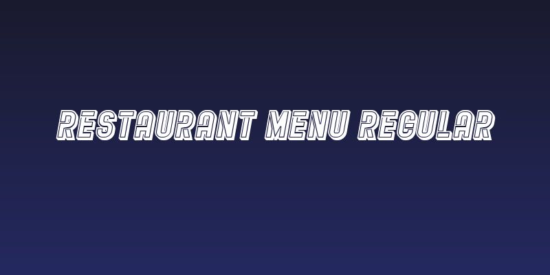 Restaurant Menu Regular Social Header
