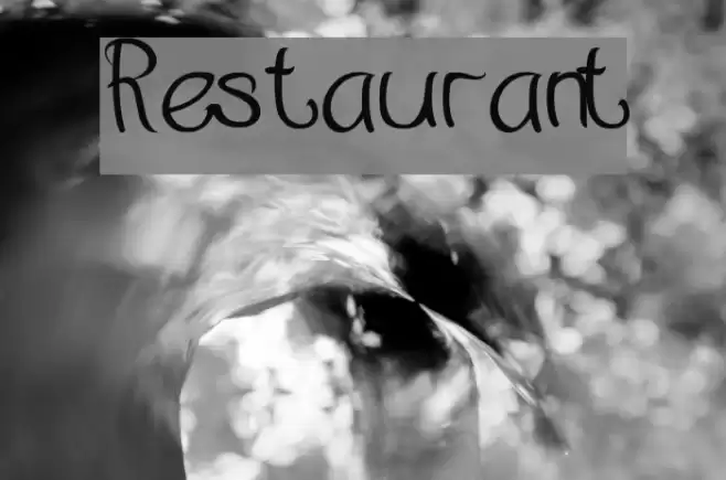 Restaurant Font examples
