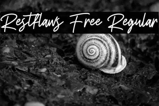 Restflaws Free Regular फ़ॉन्ट examples