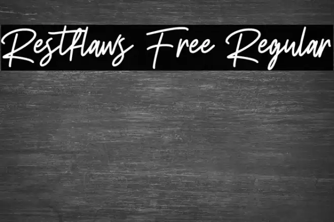 Restflaws Free Regular फ़ॉन्ट examples