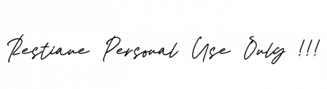 Restiane Personal Use Only !!!  baixar fontes gratis