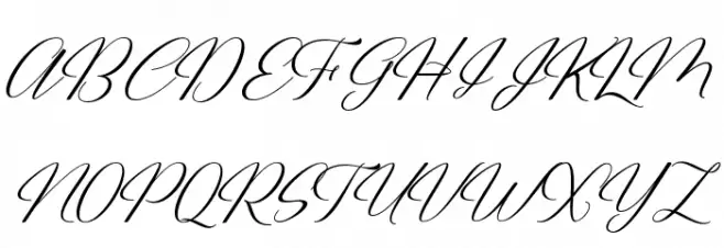 RestianyScript फ़ॉन्ट अपरकेस