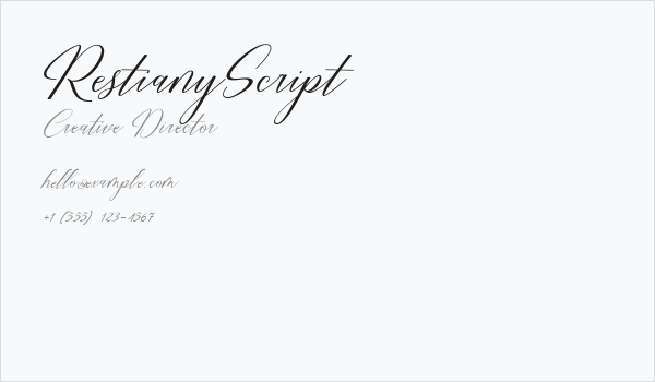 RestianyScript Business Card