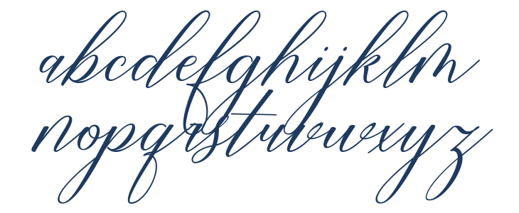 RestianyScript Lowercase