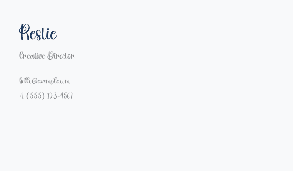 Restie Business Card