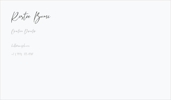 Restoe Bumi Business Card