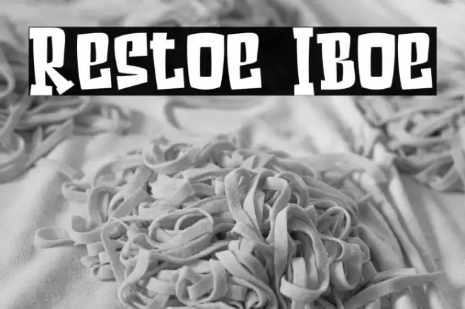 Restoe Iboe Font examples