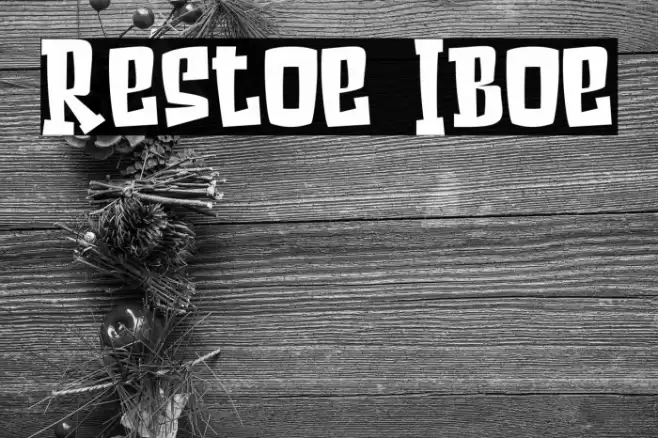 Restoe Iboe Font examples