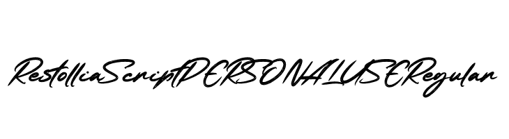 Restollia Script PERSONAL USE Regular  नि: शुल्क फ़ॉन्ट्स डाउनलोड