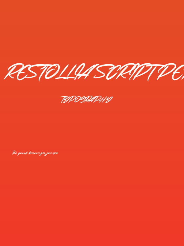 Restollia Script PERSONAL USE Regular Poster